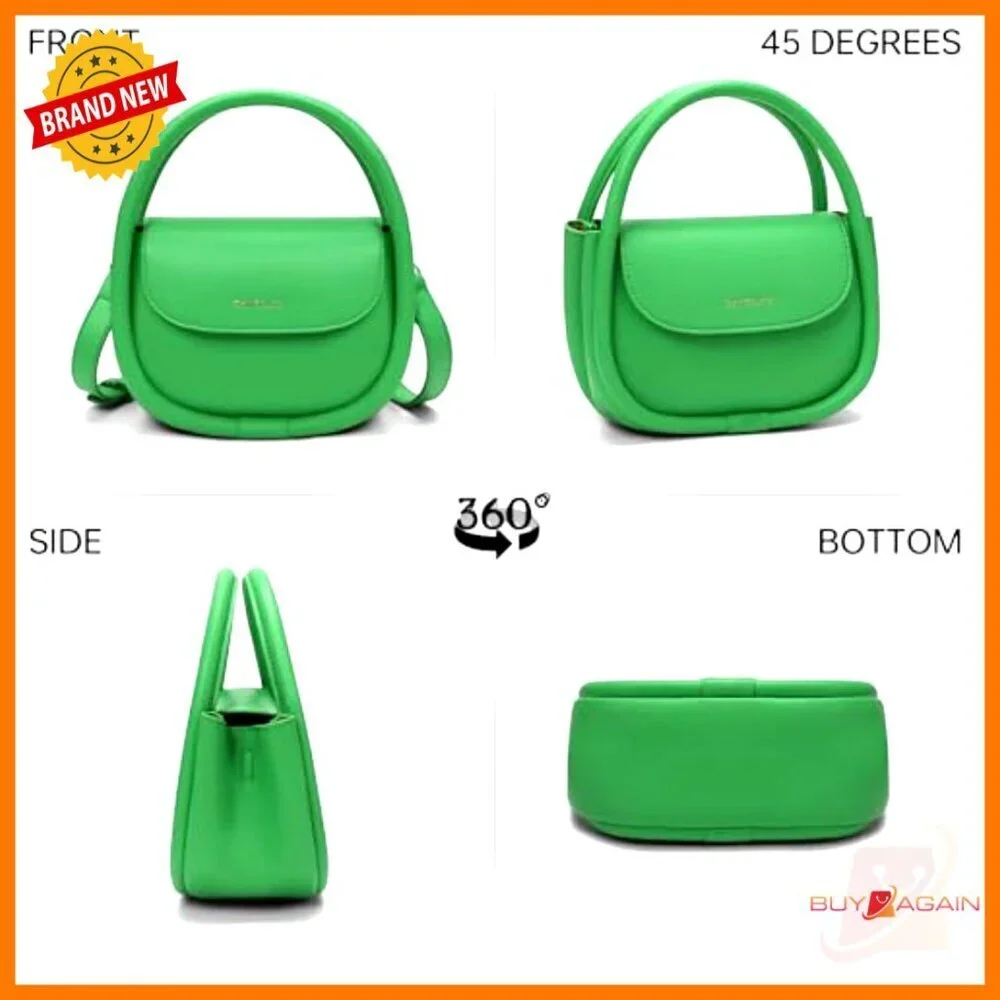 Small Vegan Leather Crossbody Bag, Adjustable Strap, Magnetic Closure